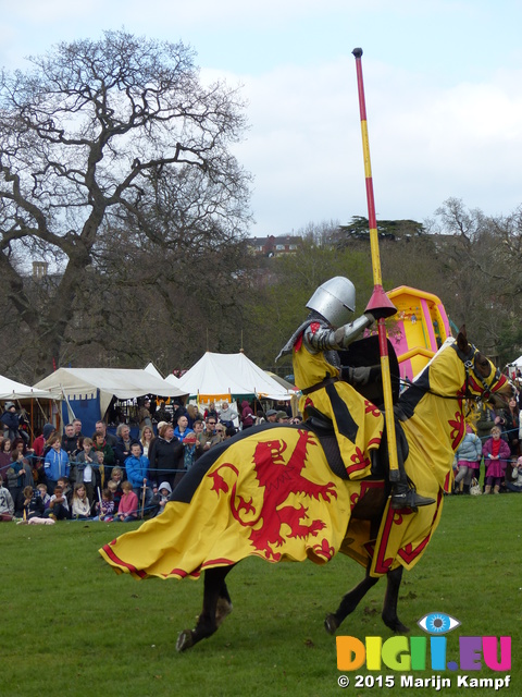 FZ013165 Yellow knight jousting